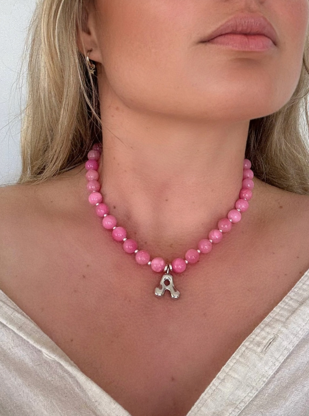 Sabrina Initial Necklace - Silver