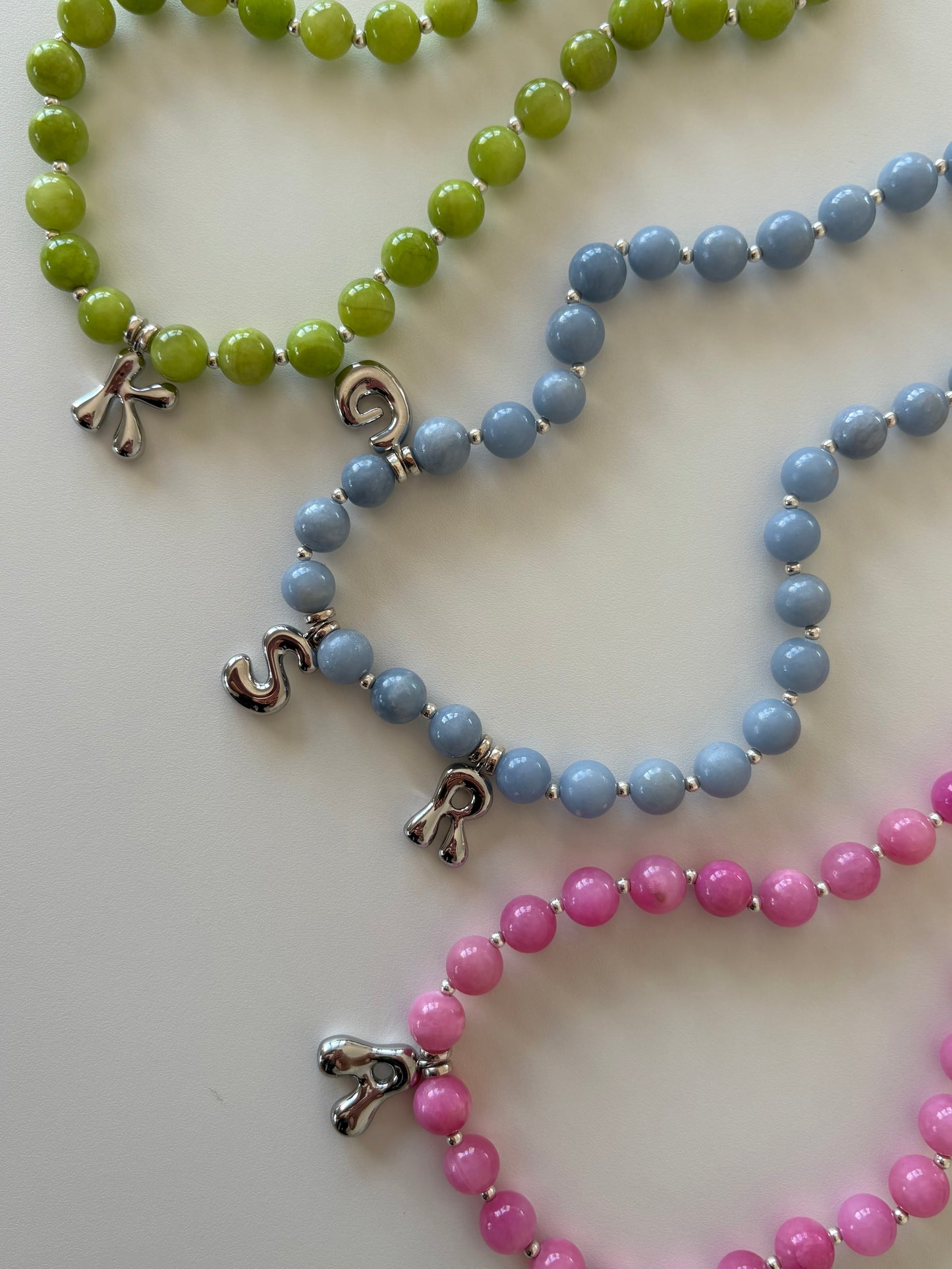 Selena Initial Necklace - Silver