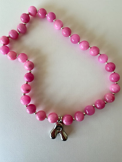 Sabrina Initial Necklace - Silver