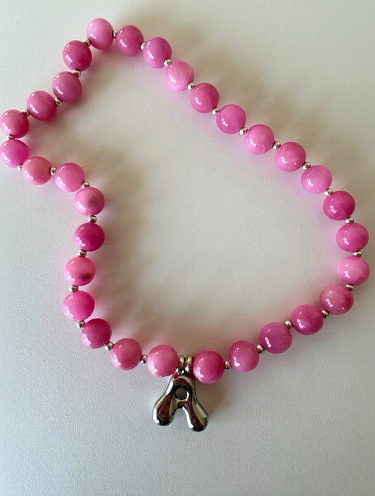 Sabrina Initial Necklace - Silver