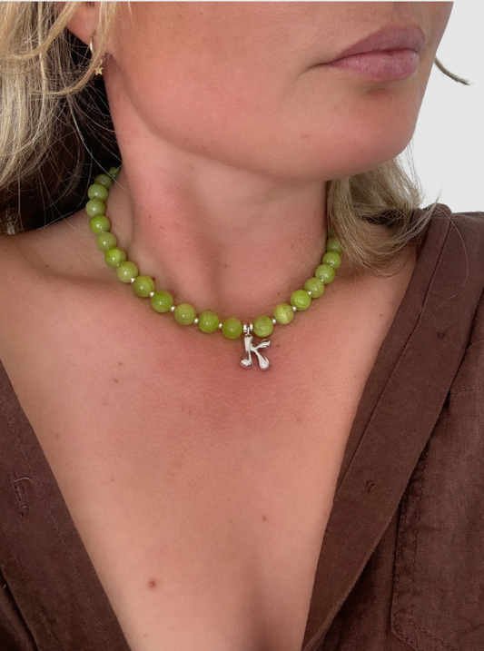 Selena Initial Necklace - Silver